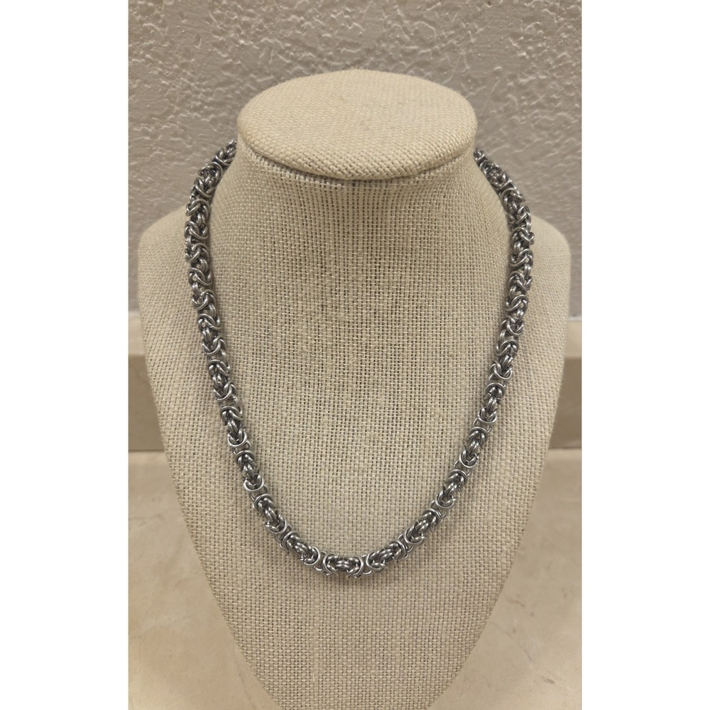 Stainless Steel 18c Byzantine Necklace SVD 6mm
